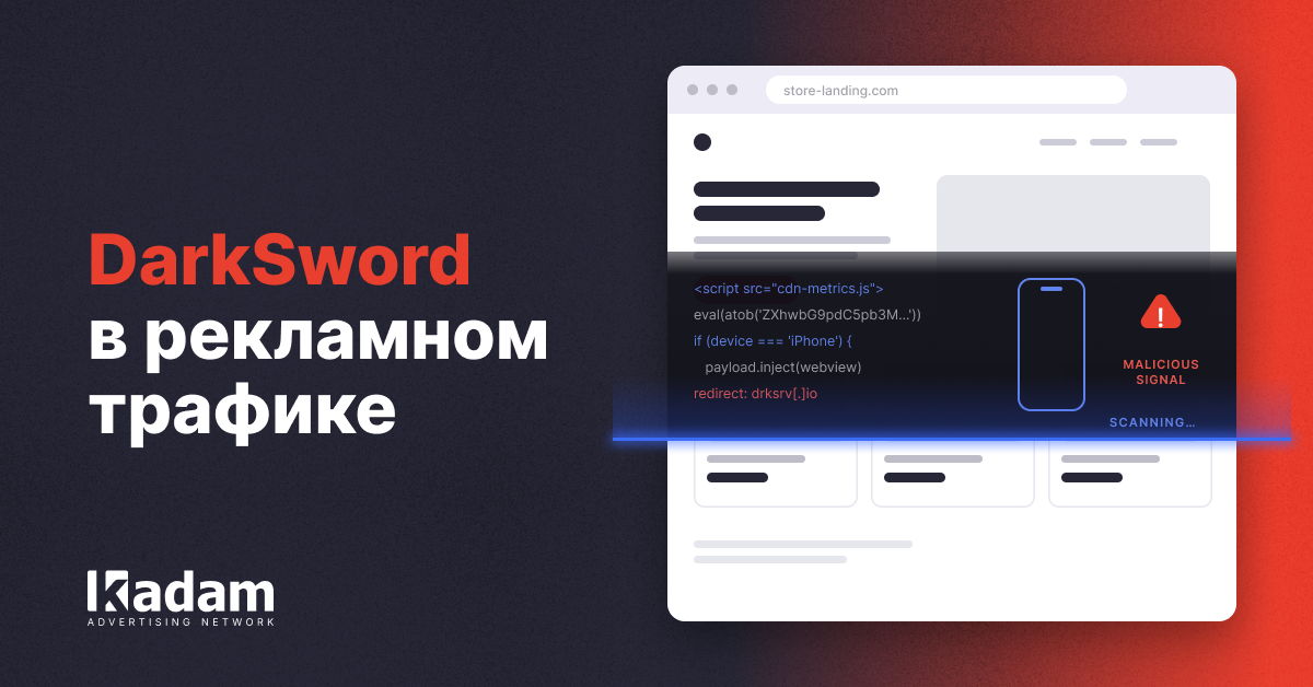 DarkSword добрался до рекламного трафика: почему обычный лендинг может скрывать атаку на iOS - Kadam Advertising